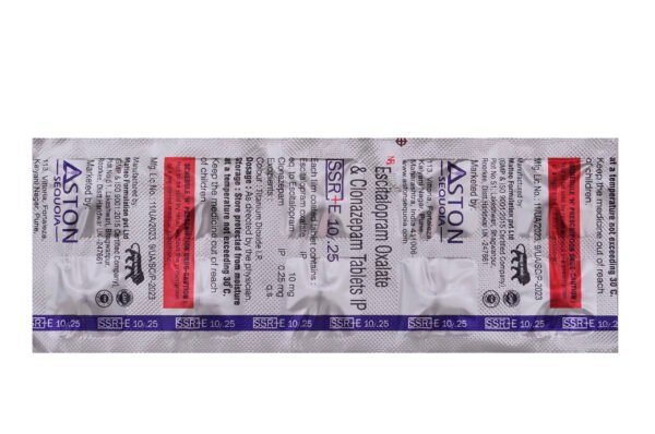 SSRE 10/.25 strip of 10 tablets